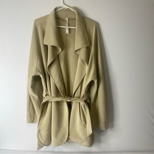 Lululemon Softstreme Belted Wrap Trench Womens XL/XXL Tan Yoga